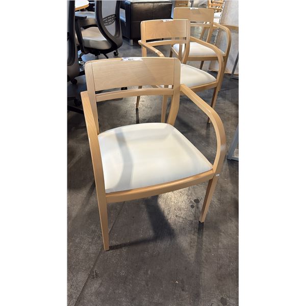 KIMBALL MAPLE FRAMED CLIENT CHAIR