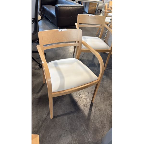 KIMBALL MAPLE FRAMED CLIENT CHAIR