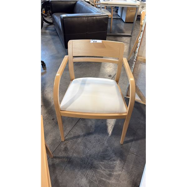 KIMBALL MAPLE FRAMED CLIENT CHAIR
