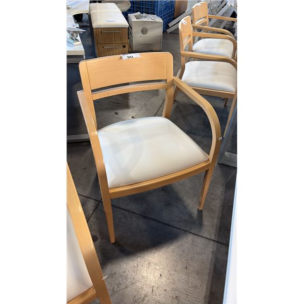 KIMBALL MAPLE FRAMED CLIENT CHAIR