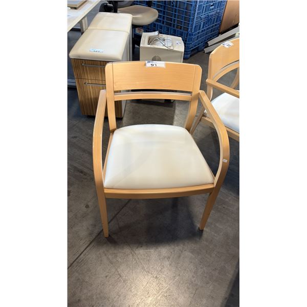 KIMBALL MAPLE FRAMED CLIENT CHAIR