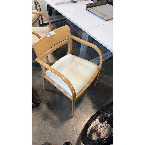 KIMBALL MAPLE FRAMED CLIENT CHAIR