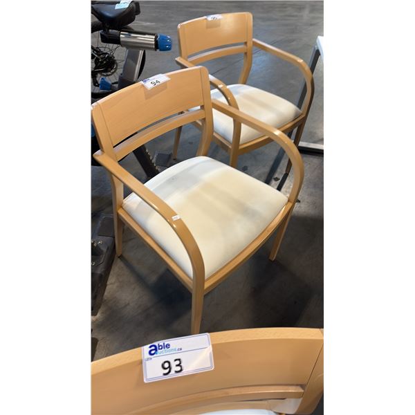 KIMBALL MAPLE FRAMED CLIENT CHAIR