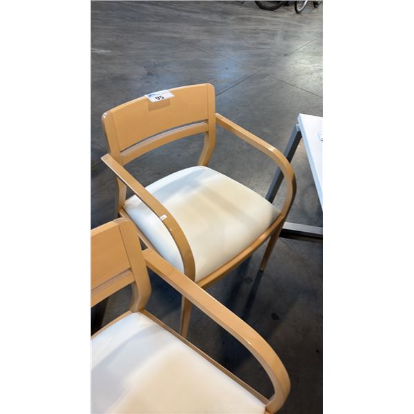 KIMBALL MAPLE FRAMED CLIENT CHAIR