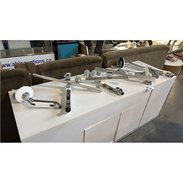 ASSORTED HUMAN SCALE MONITOR ARM PARTS