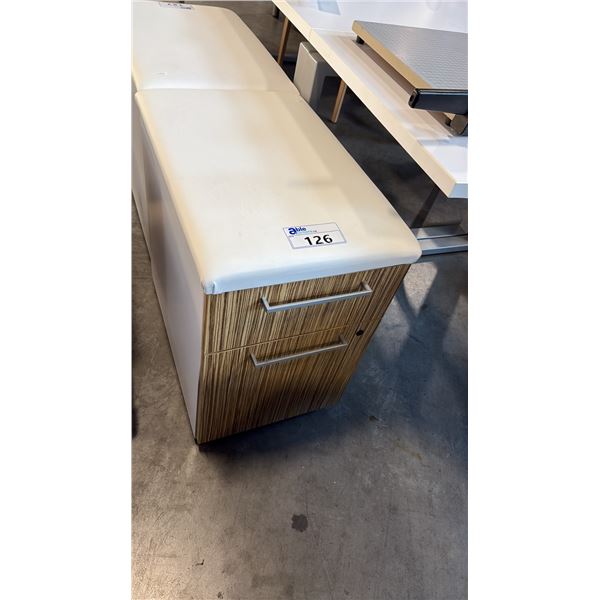 KIMBALL MOBILE CUSHION TOP 2-DRAWER PERSONAL FILE UNIT