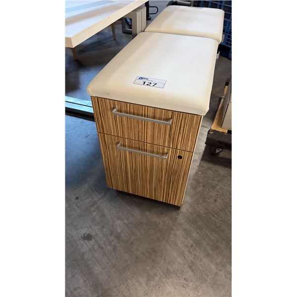 KIMBALL MOBILE CUSHION TOP 2-DRAWER PERSONAL FILE UNIT