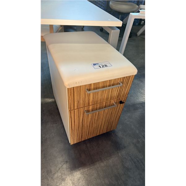 KIMBALL MOBILE CUSHION TOP 2-DRAWER PERSONAL FILE UNIT