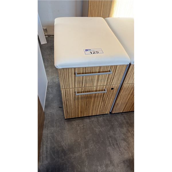 KIMBALL MOBILE CUSHION TOP 2-DRAWER PERSONAL FILE UNIT