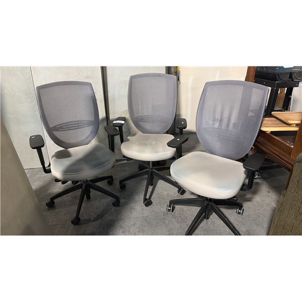 3 KIMBALL TASK CHAIRS - CONDITION ISSUES, DISCOLORED