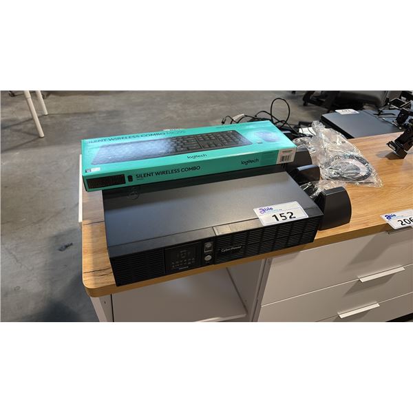 CYBER POWER 1500 AVR UPS C/W LOGITECH KEYBOARD