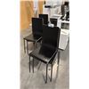 Image 1 : 6 BLACK STACKING SIDE CHAIRS