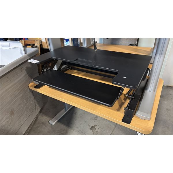 BLACK 32" ADJUSTABLE MONITOR RISER