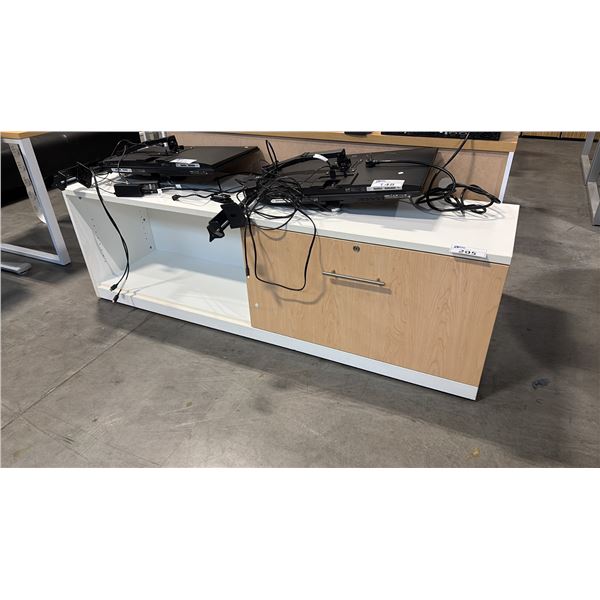 MAPLE/WHITE 72"W MEDIA CABINET