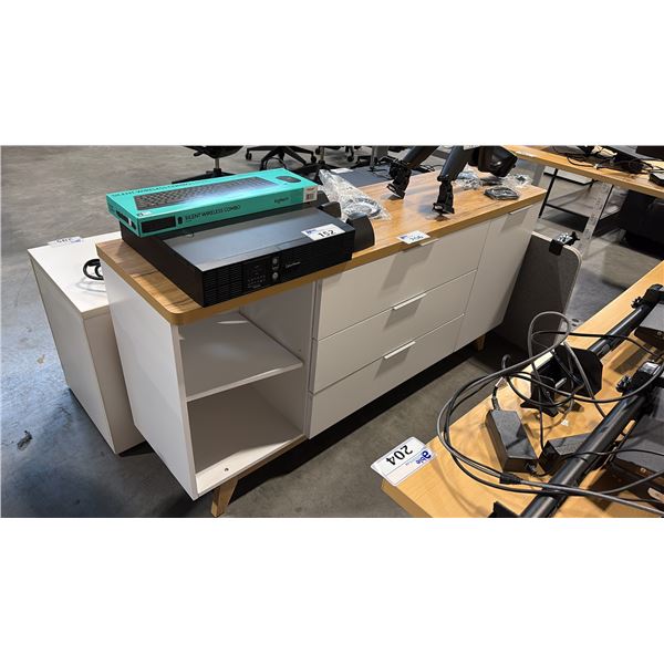 ASH/WHITE 66"W CREDENZA