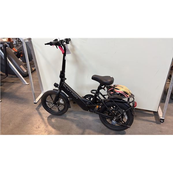 BLACK BLUTRON SINGLE SPEED E-BIKE - NO CHARGER NO KEY