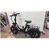 Image 1 : BLACK 7-SPEED FRONT-SUSPENSION FOLDABLE E-BIKE - NO CHARGER NO KEY