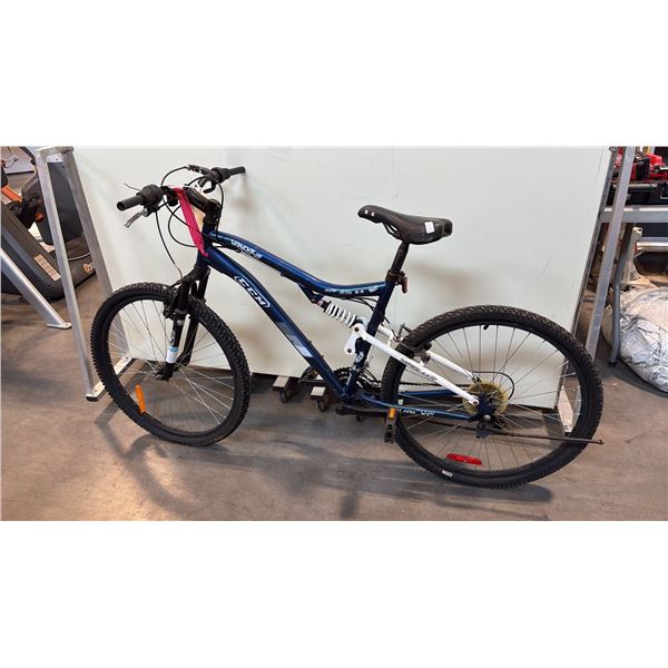 GREY/BLUE CCM DS-650 FULL-SUSPENSION 21-SPEED MOUNTAIN BIKE