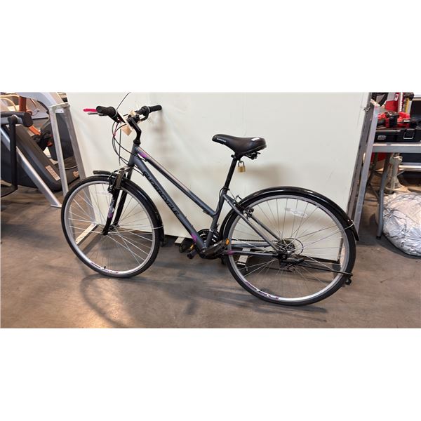 GREY SUPERCYCLE SOLARTS 18-SPEED FRONT-SUSPENSION ROAD BIKE