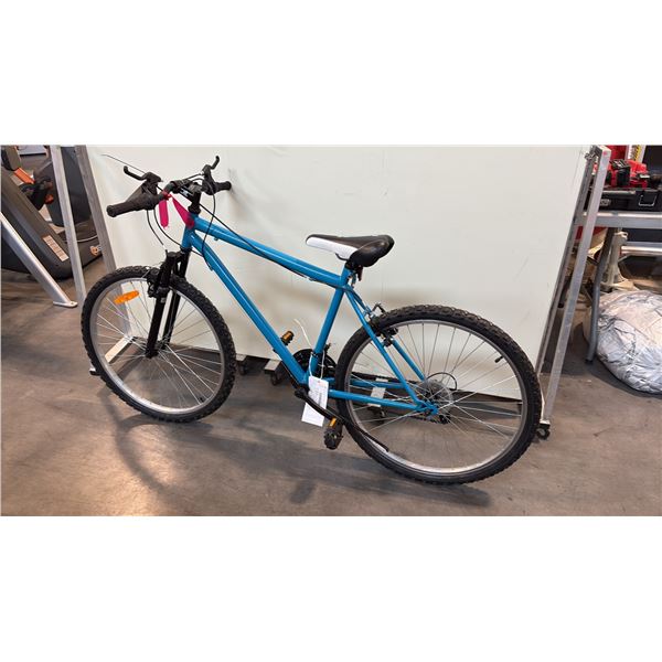 TURQUOISE BLUE 18-SPEED FRONT-SUSPENSION MOUNTAIN BIKE
