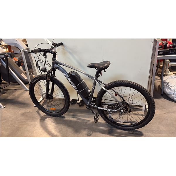 NAVY GREY GESHENG A6 FRONT-SUSPENSION 6-SPEED E-BIKE - NO KEY NO CHARGER