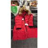 Image 1 : LADIES RED RUDSAK XL KNEE PUFFY JACKET