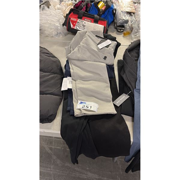 5 ASSORTED MIXED PANTS INCL BUFFALO DAVID BITTON SLIM/ASH 32/32, NIGHT SKY SLIM/ASH  32/32, GUESS