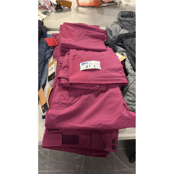 4 MARRON NORTHFACE FREEDOM STRETCH SNOW BOARD PANTS