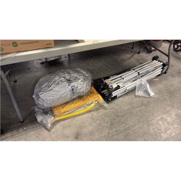 CANOPY W/ UNKNOWN SIZE AND CONDITION AND AIR PUMP
