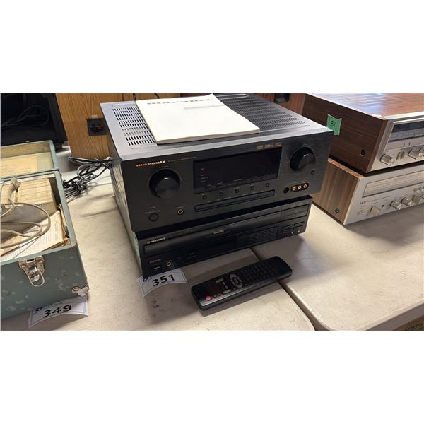 MARANTZ SR5300 AV SURROUND RECEIVER AND PIONEER CLD-1080 CD CDV LD PLAYER