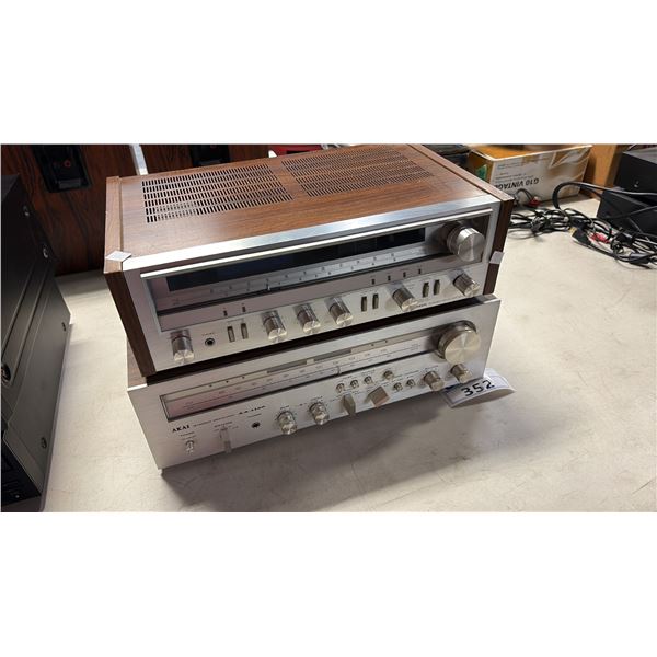 RETRO STYLE PIONEER SX-3600 AND AKAI AA-1150 STEREO RECEIVERS
