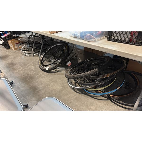 14 ASSORTED BIKE WHEELS IN MIXED BRANDS