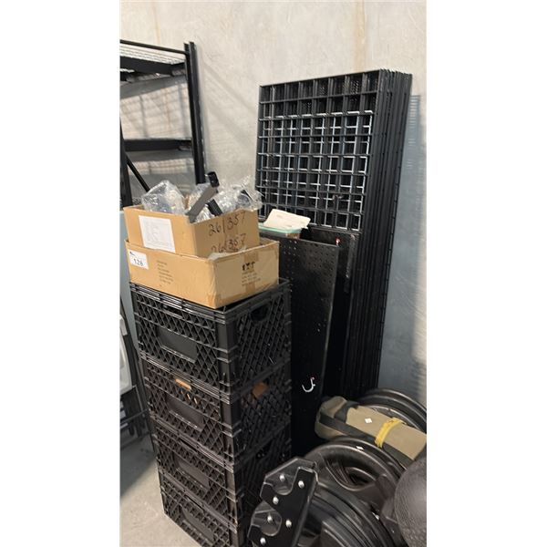 RACK SHELVING, HOOKS AND MORE - MUST TAKE ALL