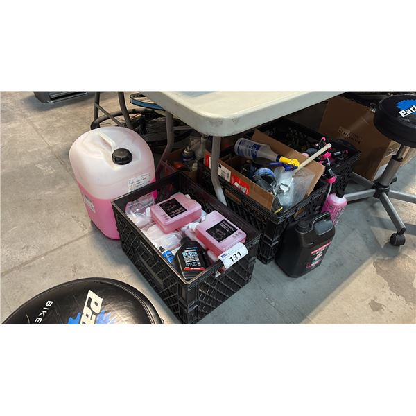HYDRAULIC OILS, GREASE, MUC-OFF BIKE CLEANER, OHLINS AIR SPRING LUBES AND MORE