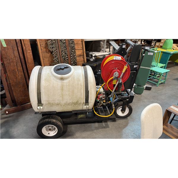 COMMERCIAL TROLLEY MOUNTED PRESSURE WASHER W/ REELCRAFT MDL:4Z934A