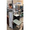 Image 2 : ASSORTED DISPLAY UNITS, BELT STANCHION AND 4 45" LED LINKABLE SHOP LIGHT