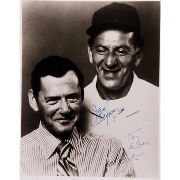 Jack Klugman and Tony Randall facsimile signed Odd Couple photo