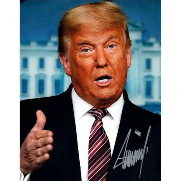 US President Donald Trump facsimile signed photo