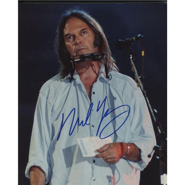 Neil Young facsimile signed photo