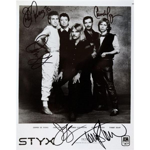 Styx facsimile signed promo photo