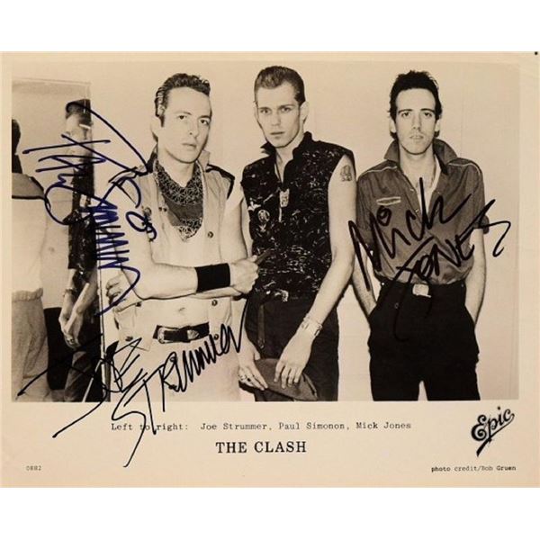 The Clash facsimile signed promo photo