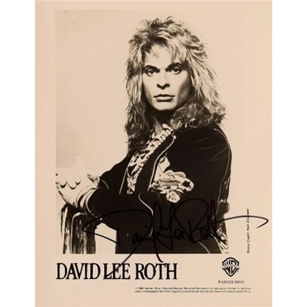 David Lee Roth facsimile signed promo photo
