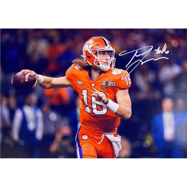 Clemson Tigers Trevor Lawrence facsimile signed photo