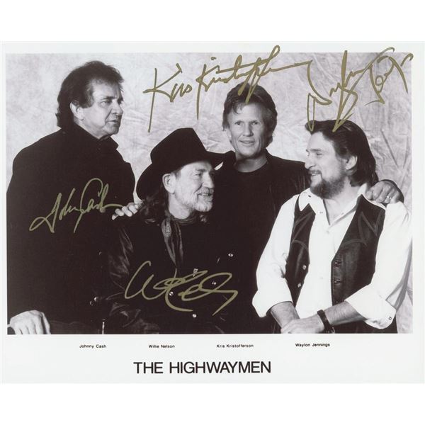 The Highwaymen facsimile signed photo