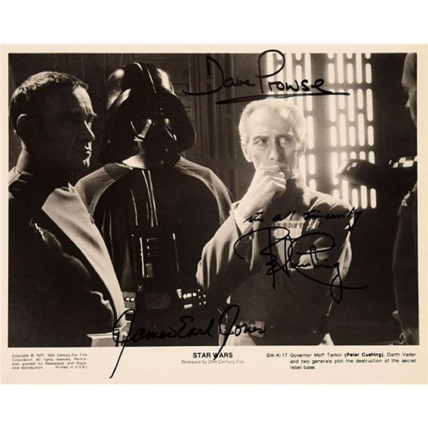 Star Wars cast signed movie photo