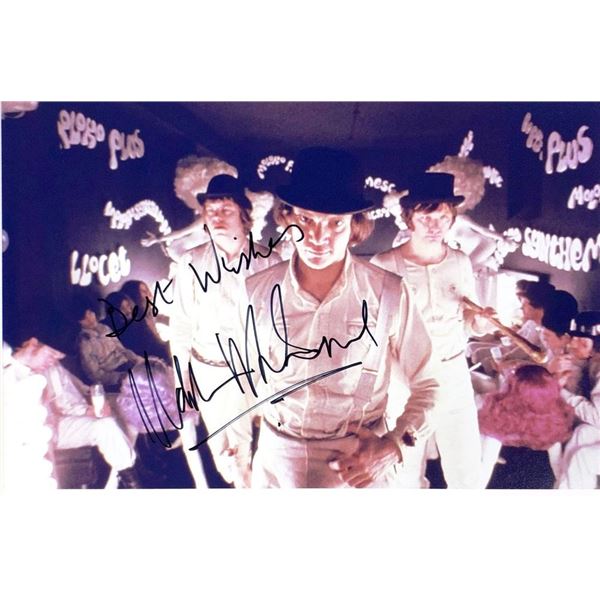 A Clockwork Orange Malcolm McDowell facsimile signed movie photo