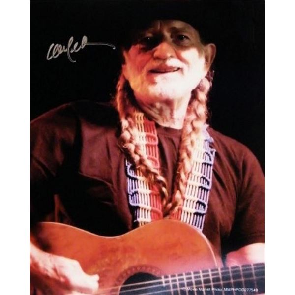 Willie Nelson facsimile signed promo photo