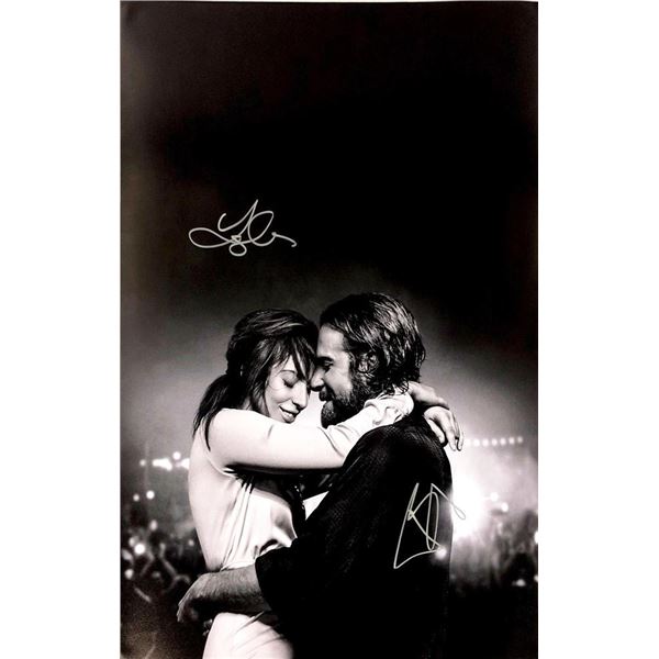 A Star is Born Lady Gaga and Bradley Cooper facsimile signed photo