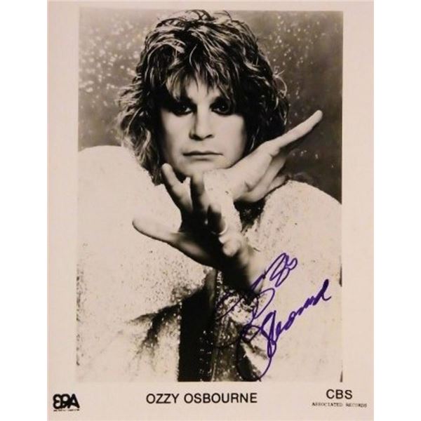 Ozzy Osbourne facsimile signed promo photo