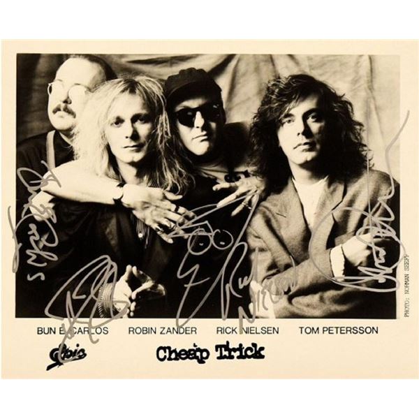 Cheap Trick facsimile signed promo photo